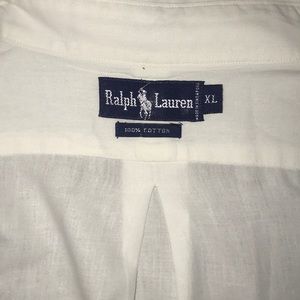 Polo short sleeve white Oxford shirt